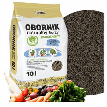 shumee Optima 10l granulirani piščančji gnoj, naravno EKO gnojilo, paradižniki Biovita