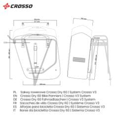 Crosso Kolesarski košari Crosso Dry 60 | Sistem Crosso | Zelena