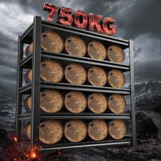 shumee Masivna kovinska polica 200x120x50cm 150kg za polico v garaži, delavnici, skladišču
