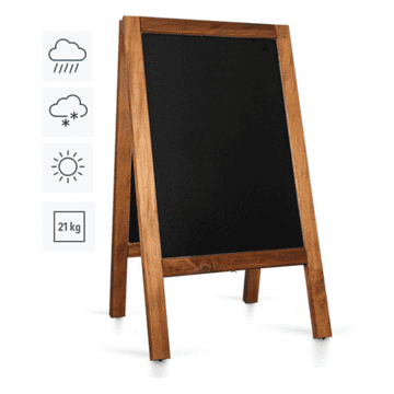 shumee Vodoodporna lesena tablica 65x118 cm