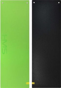 shumee Fitnes podloga HMS Premium MFK03 180x60x15 mm zeleno-črna debela protizdrsna z luknjami