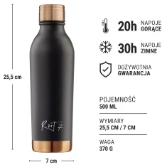 shumee Športni komplet: termo steklenica in slamica, prašno barvano račje jajce, modro, 350 ml