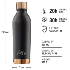 shumee Športni komplet: termo steklenica in slamica, prašno barvano račje jajce, modro, 350 ml