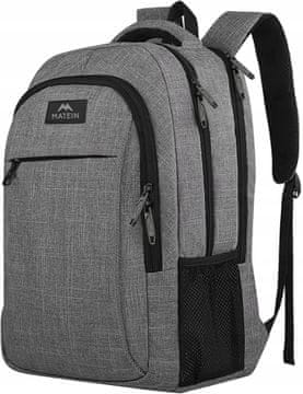 Matein Matein nahrbtnik za prenosnik 15,6" s 3 predelki, poslovno urbano siv 1007