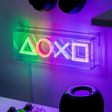 Paladone Neonska LED ikonska svetilka - PlayStation