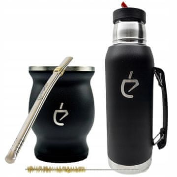 Un Mate Popoln set za yerba mate znamke Un Mate: termovka, bombilla, matero, čistilo