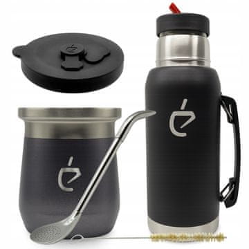 Un Mate MateGo yerba mate set: Termolid, termovka, bombilla, matero, čistilo