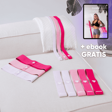 shumee Komplet - mini zapestnica Pink Passion, zapestnica za boke in zapestnica Power Band