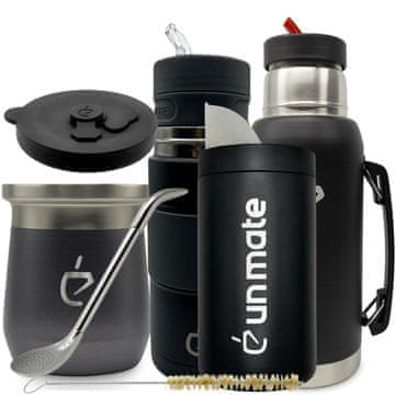 Un Mate Potovalni set Yerba mate 7v1: Termolid DualFlow, yerbomos, yerbera, termos