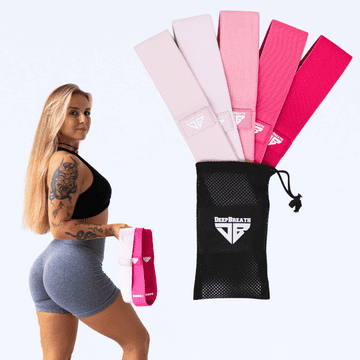 shumee Trakovi za vadbo iz blaga - Pink Passion Mini Band