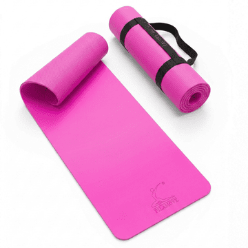 shumee Ultra tanka EVA podloga za jogo in pilates za vadbo, nedrseča, lahka, 3 mm, roza