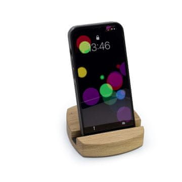 shumee Zaobljeno stojalo za telefon iz hrasta