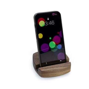 shumee Zaobljeno stojalo za telefon iz ameriškega oreha