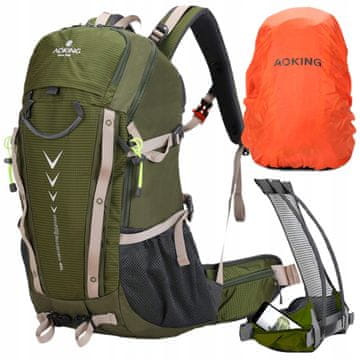 shumee Pohodniški nahrbtnik Nature Nomad H2O 40l z mrežastim ogrodjem, črne barve