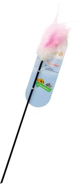 shumee Yarro | Mačja igrača | Palčka s perjem roza 50/10 cm - Palčka s perjem roza 50/10 cm