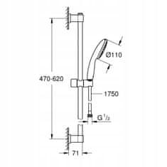 Grohe Grohe Vitalio Start 110 I nadometna tuš kabina