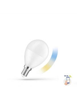 shumee LED žarnica krogla 5W, 3000-6500K, E-14 230V CCT+dimm Wi-Fi SpectrumSMART WOJ+14414
