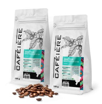 shumee Brazilska kavna zrna 500 g x 2 Sveže pražena Arabica 100% Santos