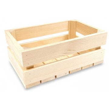 shumee Dekorativna škatla iz surovega lesa 30x20x12 cm iz borovega lesa GoodFreshDecor