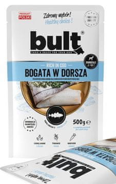 BULT Bult | Mokra hrana za pse - mesni kosilo | 500 g vrečka - Bogata s trsko 500 g