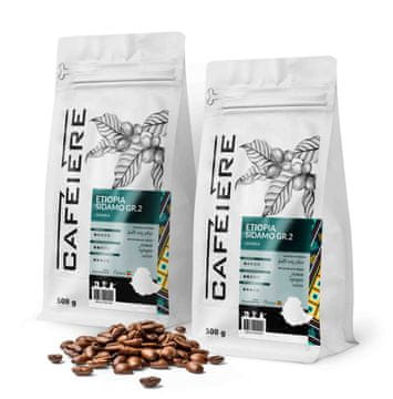 shumee Etiopska kavna zrna 500 g x 2 sveže pražena Arabica 100% Sidamo