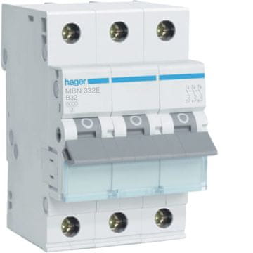 Hager Preobremenilno odklopnik 3P B 32A MBN332E