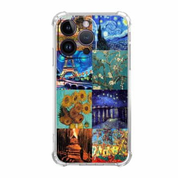 shumee Ovitek Van Gogh za iPhone 14 Pro - prozoren TPU hrbtni del z motivom poslikave