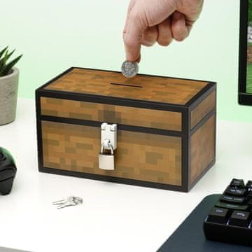 Paladone Skrinja zakladov s ključem in hranilnikom - Minecraft