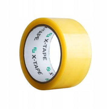 shumee X-tape akrilni pakirni trak 48 mm x 60 m prozoren tihi za skladišče