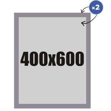 shumee Dvostranski magnetni okvir za plakate 40x60 cm srebrne barve