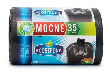 shumee Črne vreče za smeti 35 l | 15 kosov | Trpežen LDPE | Kratka rola