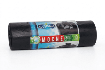shumee Velike vreče za smeti 300 L | 10 kosov | Močan LDPE | Črne