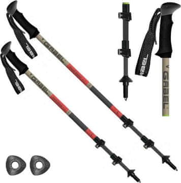 shumee Gabel Mont Blanc 4.0 nastavljive lahke aluminijaste pohodniške palice Fast Lock za gore