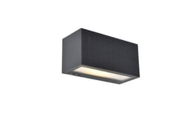 shumee Inka hibridna siva PIR LED 9W 3000K IP44 zunanja stenska svetilka