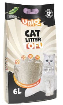 UNIQ Uniq Pets | Biorazgradljivo mačje pesek iz tofuja | 6 l pakiranje - 2,5 kg - naravno