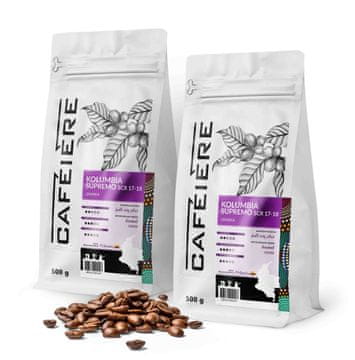 shumee Kavna zrna 1kg Colombia Supremo 17-18cr 500g x2 Sveže pražena Arabica 100%