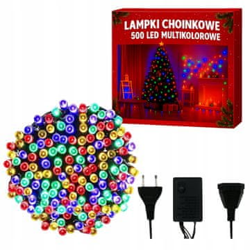 shumee Lučke za božično drevo za notranjo in zunanjo uporabo, 500 LED večbarvnih, 37 m