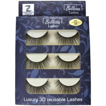 Bellezza Umetne svilene trepalnice NA 3D traku - 3D38 (3 pari)