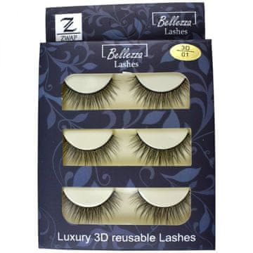 Bellezza Umetne svilene trepalnice NA 3D traku - 3D01 (3 pari)