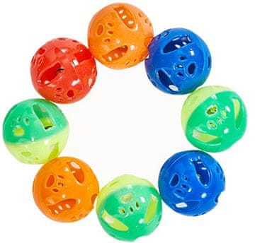 shumee Zooroom | Mačja igrača | Plastična žoga z zvončkom 3,8 cm - Plastična žoga z zvončkom (tačke) 3,8 cm