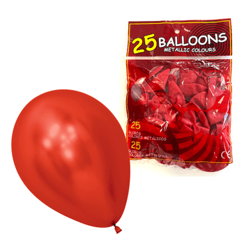 shumee Lateks baloni 25 cm, komplet 25 kosov, približno 25 cm, rdeči - okras za praznovanje