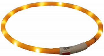 Trixie Trixie | LED ovratnica za pse - oranžna, velikosti XS-XL