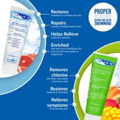 shumee Triswim komplet za telo po bazenu: gel za prhanje, 250 ml + pomirjujoč losjon za telo, 251 ml