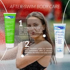shumee Triswim komplet za telo po bazenu: gel za prhanje, 250 ml + pomirjujoč losjon za telo, 251 ml