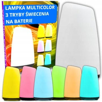 shumee RGB LED nočna lučka za otroke, bela, brezžična, 3 načini delovanja, delovanje na baterije