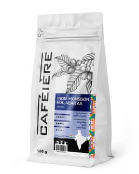 shumee Kava v zrnu Arabica India Monsoon Malabar AA, 500 g