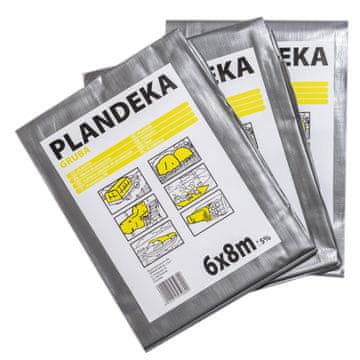 shumee Debela PE ponjava, 210 g/m2 srebrno rjave barve, zaščitna ponjava 210 g/m2 6 x 8 m