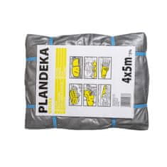 shumee Debela PE ponjava, 210 g/m2 srebrno rjave barve, zaščitna ponjava 210 g/m2 6 x 8 m