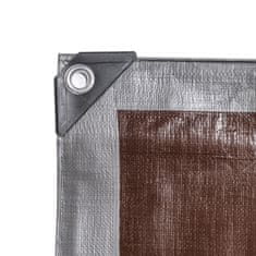 shumee Debela PE ponjava, 210 g/m2 srebrno rjave barve, zaščitna ponjava 210 g/m2 6 x 8 m