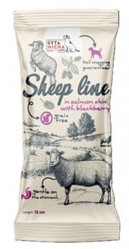 Syta Micha Syta Micha | Sheep Line | Žvečilna kost - Ovca v lososovi koži z robido 12 cm